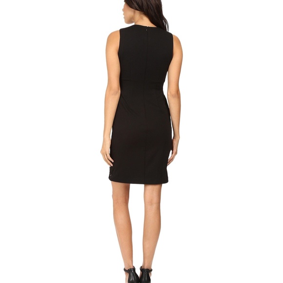 Calvin Klein Mix Media Sheath Black/Nude Dress 6 Women's party dress - Picture 4 of 15